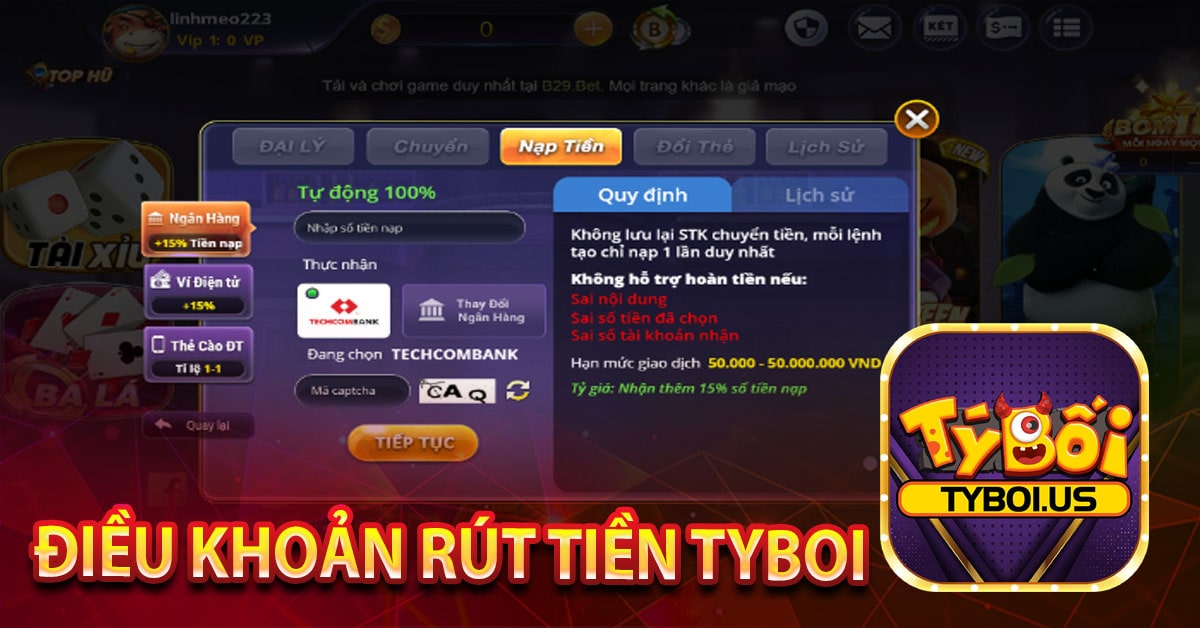 Điều khoản rút tiền TYBOI