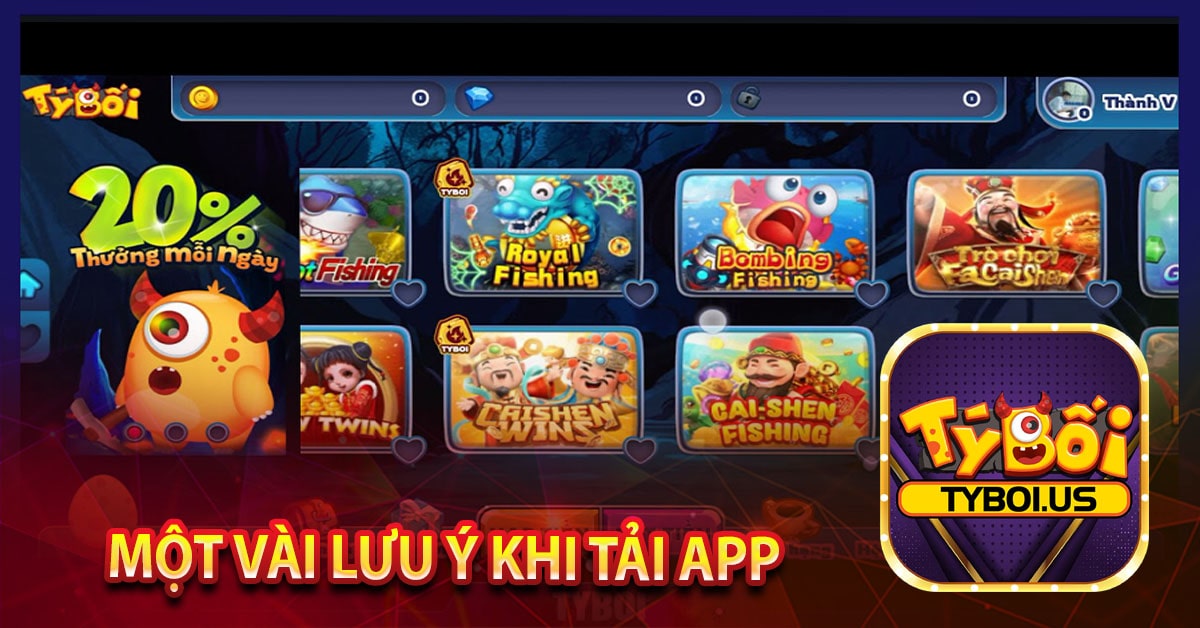 Một vài lưu ý khi tải app 